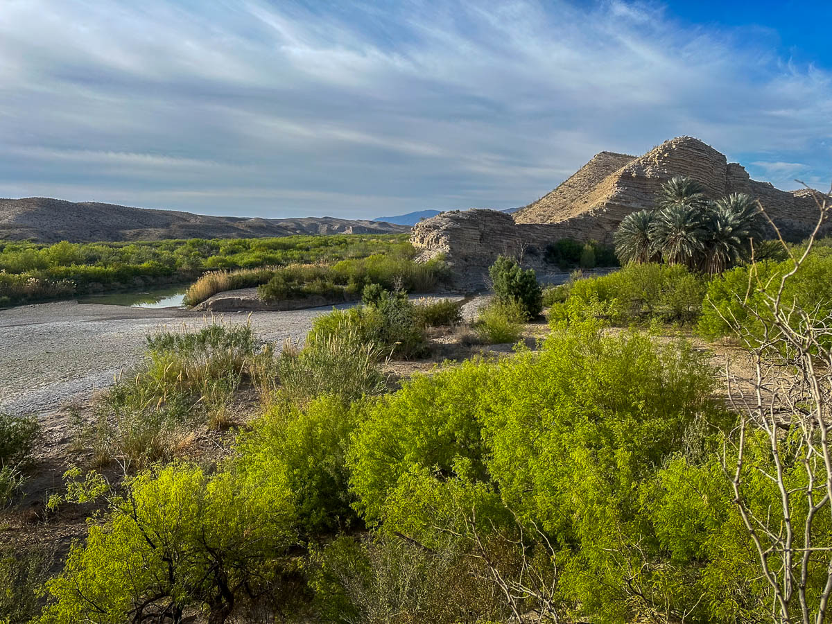 Limestone cliffs along the Rio Grande in Texas