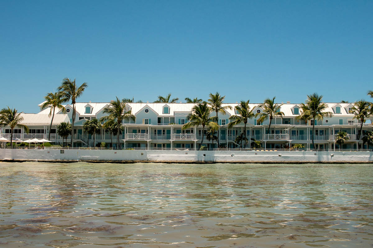 Southernmost Beach Resort with palm trees in front at Key West, Florida