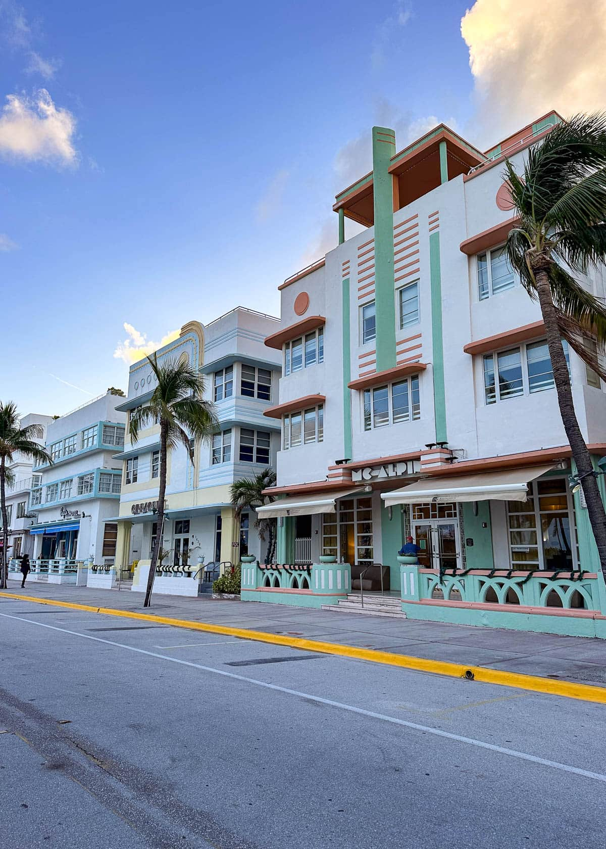 Art deco buildings in South Beach in Miami, Florida