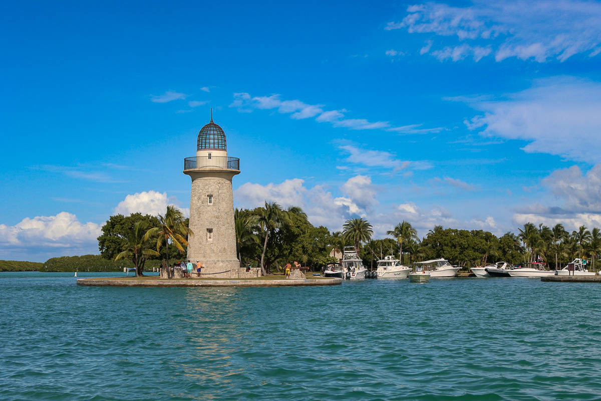 Lighthouse on Boca Chita Key in Biscayne National Park in Florida