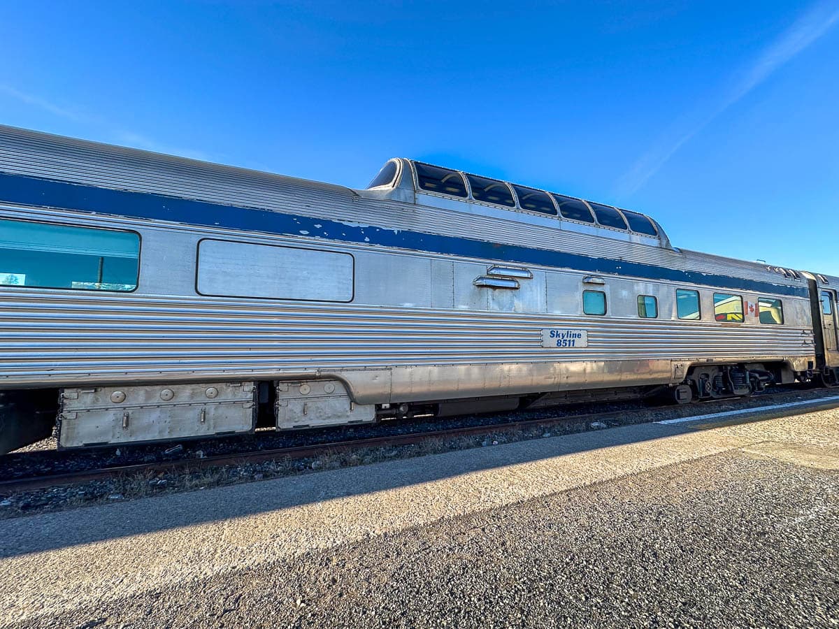 Skyline dome car on the Via Rail train to Churchill, Manitoba