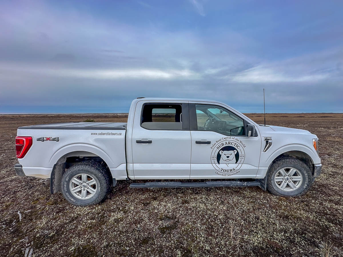 Truck for Subarctic Tours on the tundra in Churchill, Manitoba