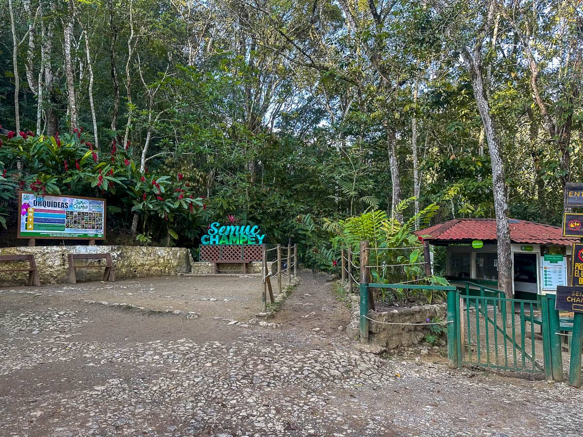 Entrance and ticket office near Semuc Champey, Guatemala