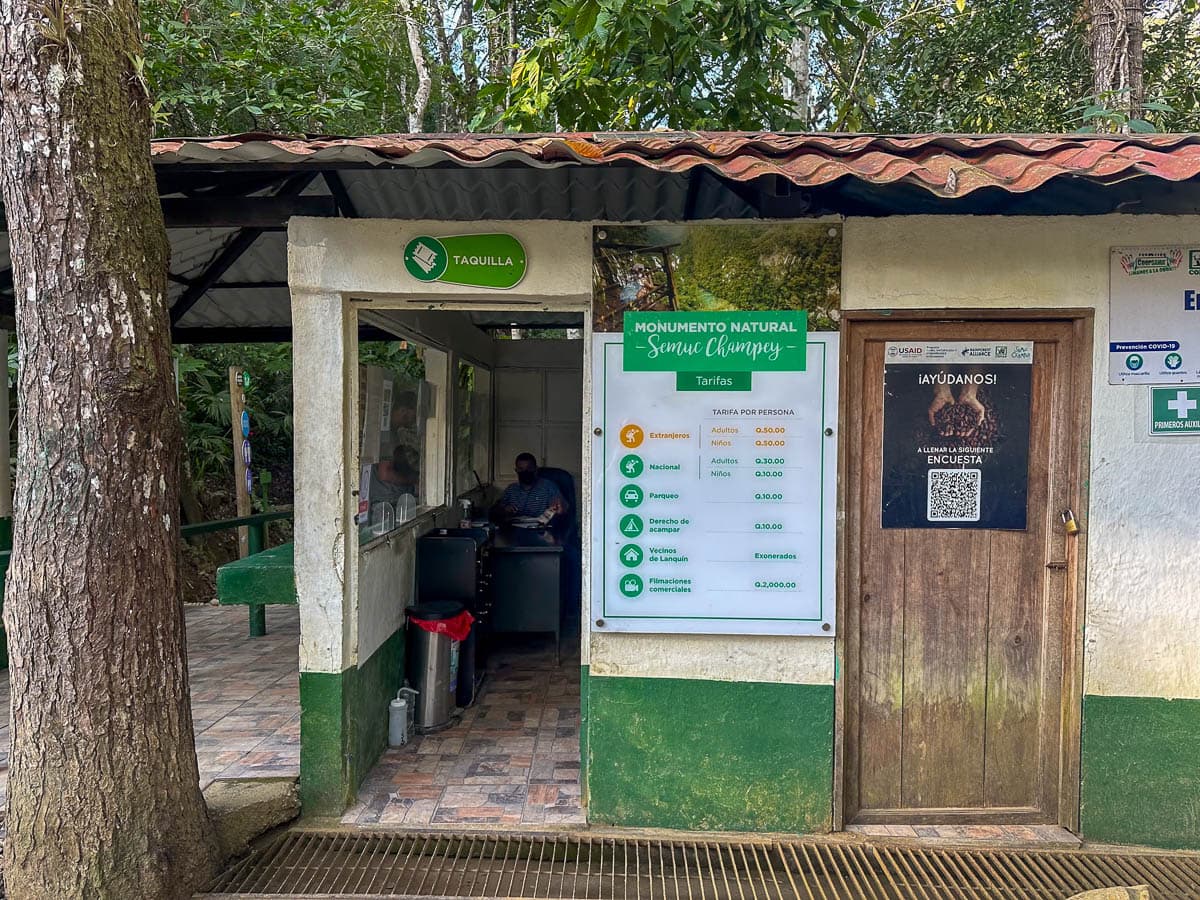 Ticket office of Semuc Champey, Guatemala