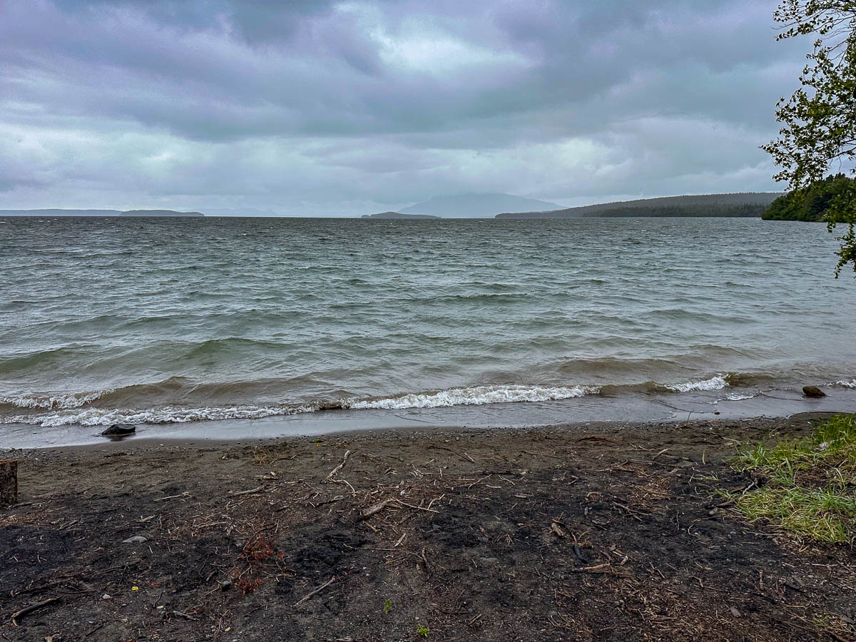 Shoreline of Brooks Lake in Katmai National Park in Alaska