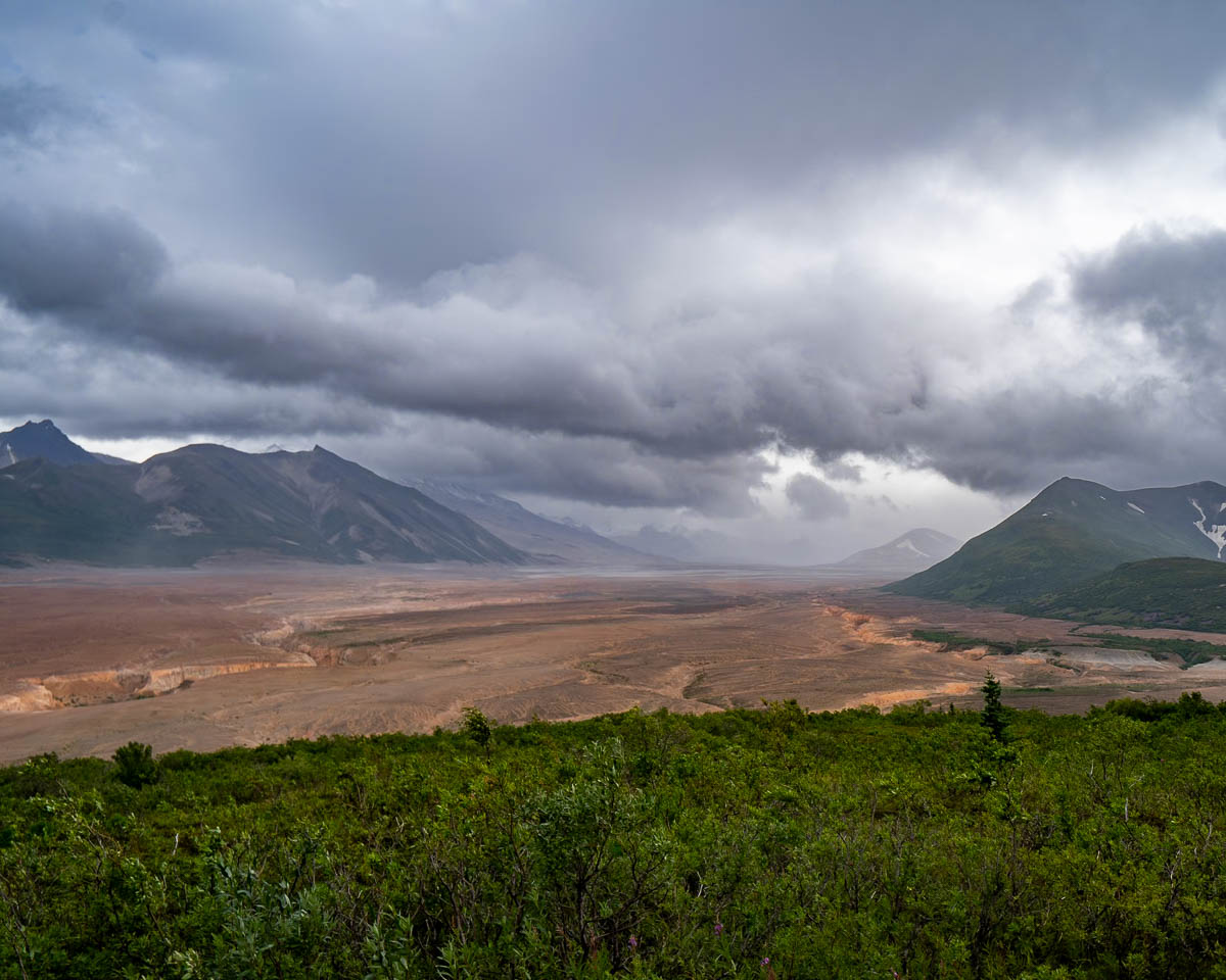 Overlook of the Valley of Ten Thousand Smokes in Katmai National Park in Alaska