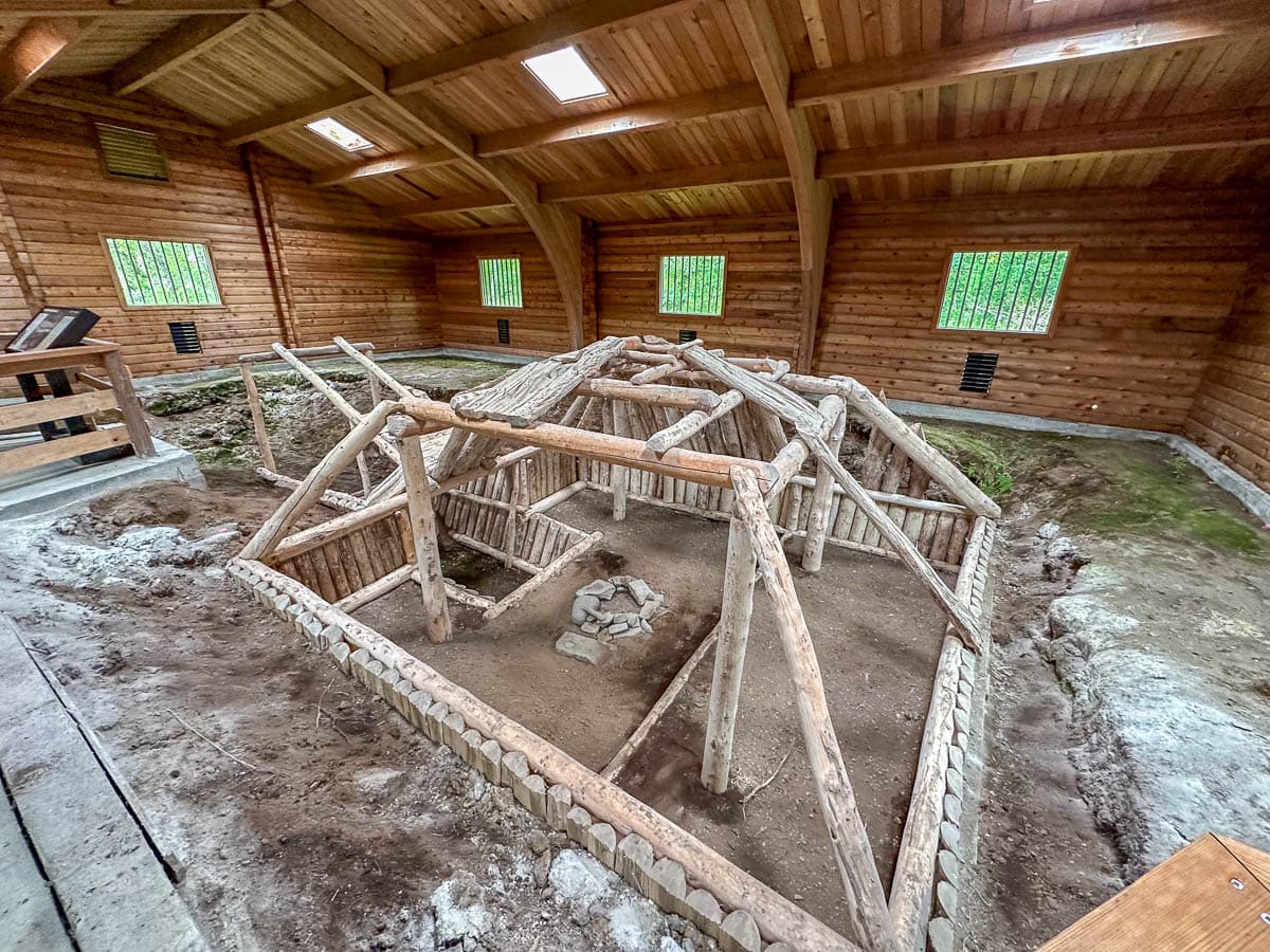 Pithouse replica along the Cultural Site Trail in Katmai National Park in Alaska