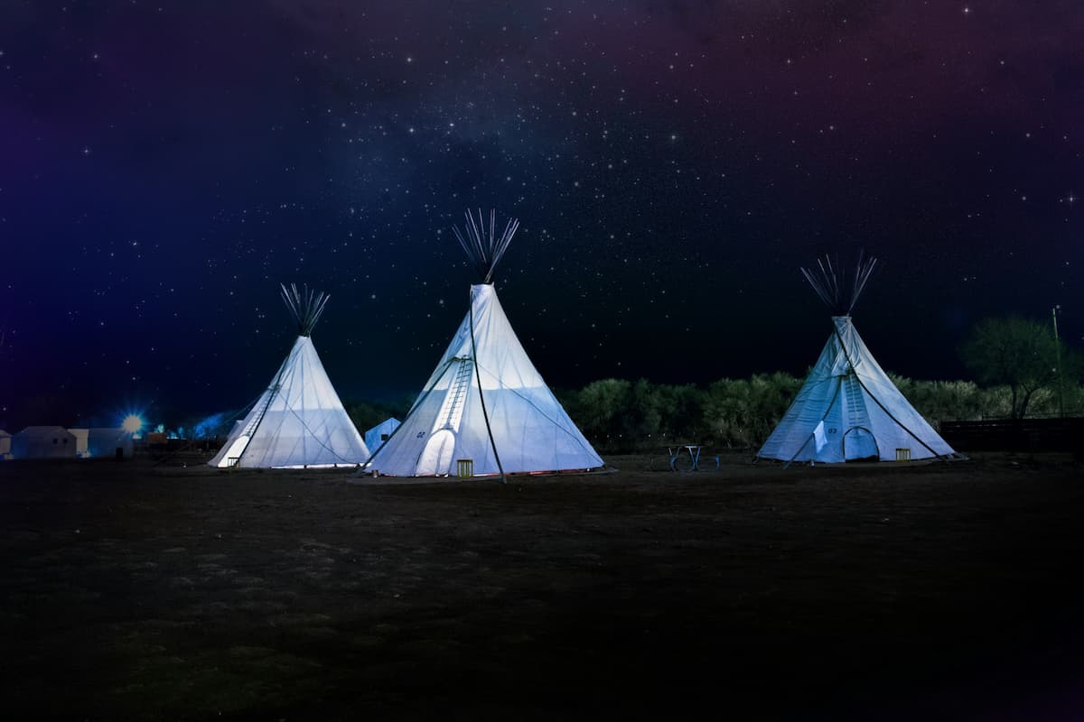 Teepees at El Cosmico in Marfa, Texas