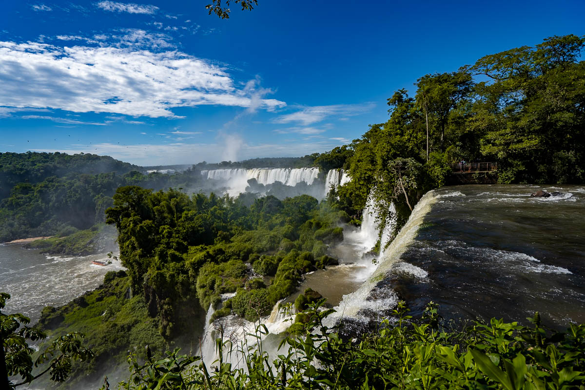View of Iguazu Falls from the Upper Circuit trail from Iguazu National Park in Argentina