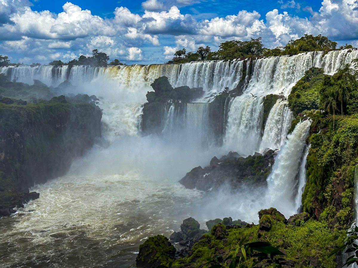 View of Iguazu Falls from the Lower Circuit in Iguazu National Park near Puerto Iguazu, Argentina