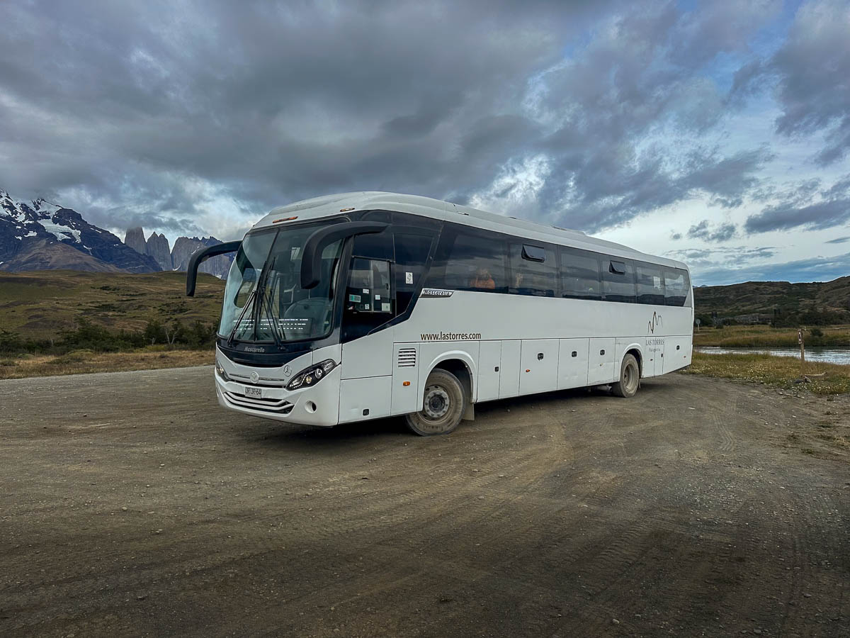 Shuttle for Hotel Las Torres in Torres del Paine National Park in Chile