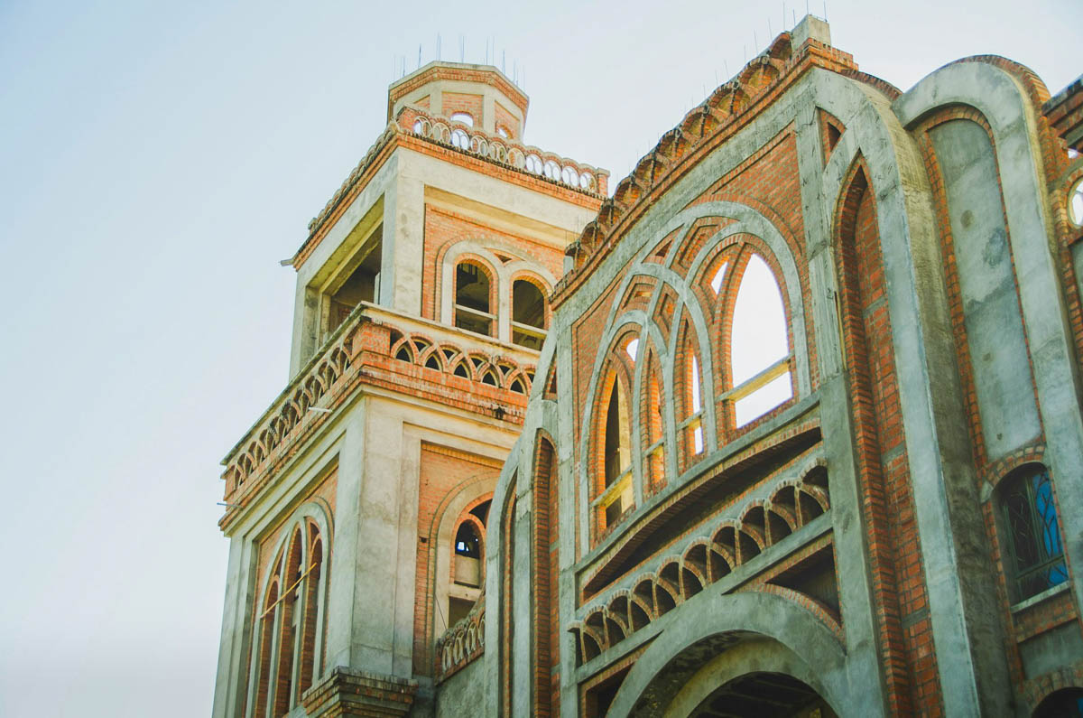 Intricate church in Huaraz, Peru