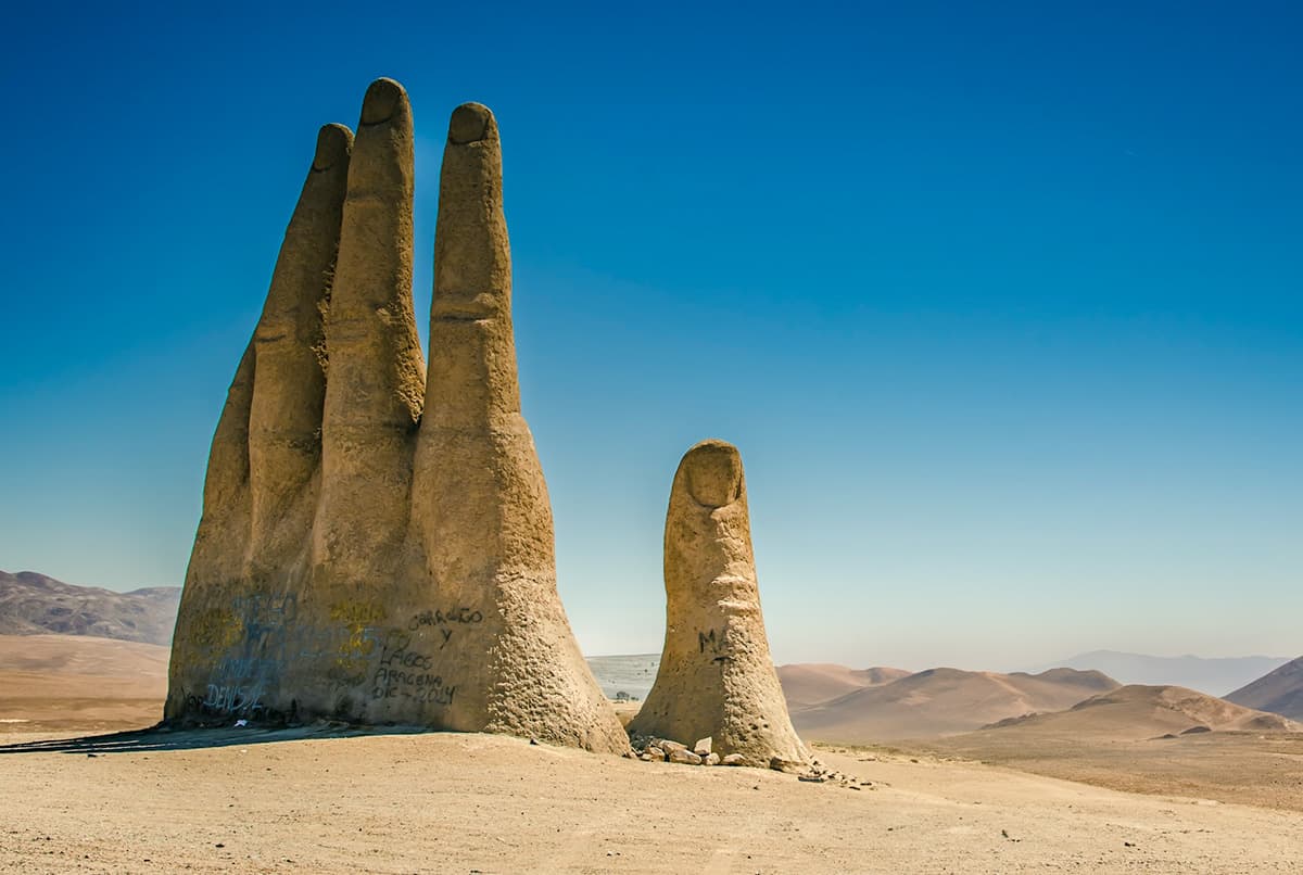 Hand of the Desert in the Atacama Desert in Chile