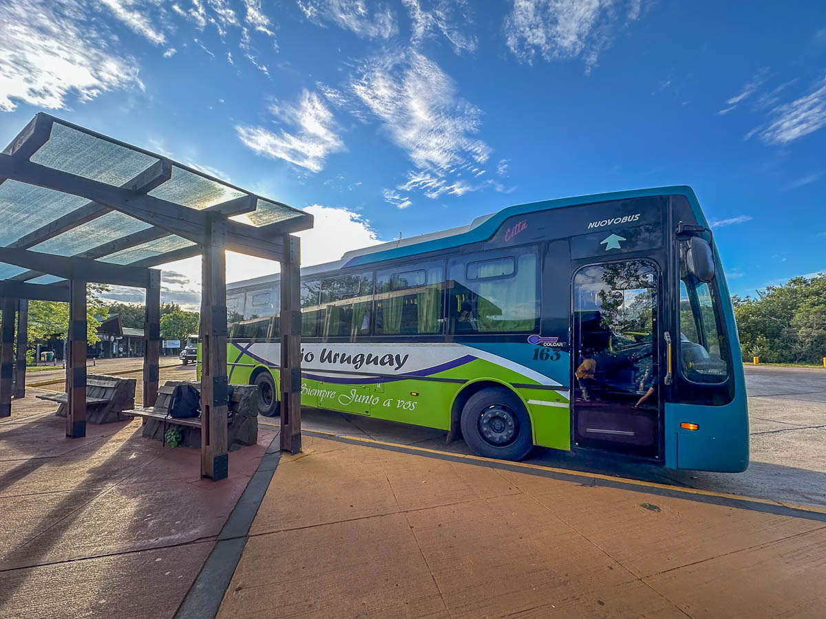 Rio Uruguay bus stopped in Puerto Iguazu, Argentina