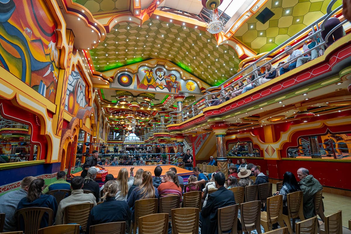 Colorful theater that hosts Cholita Wrestling shows in La Paz, Bolivia