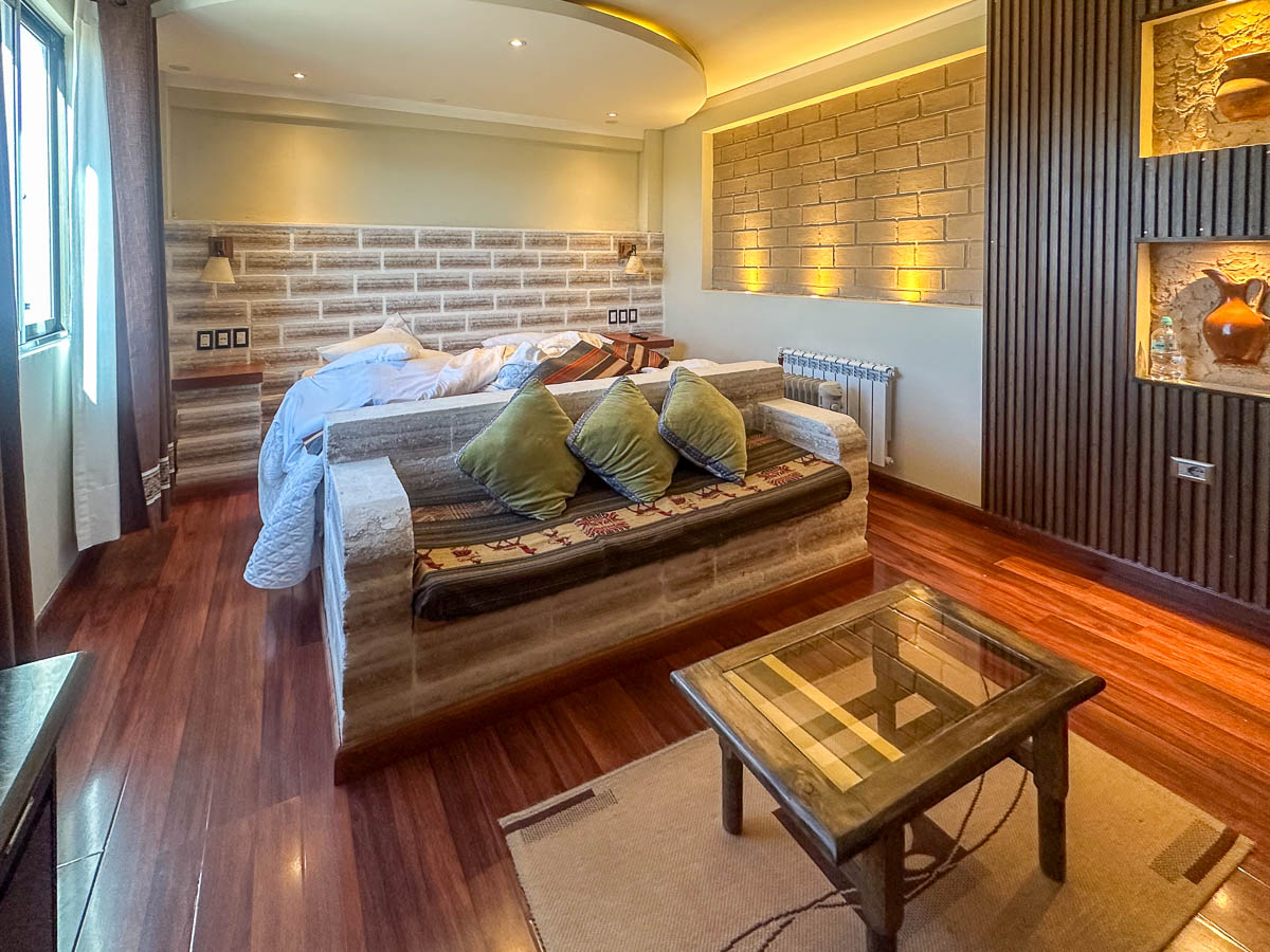 Hotel room in Hotel Boutique Andina, a salt hotel, in Uyuni, Bolivia