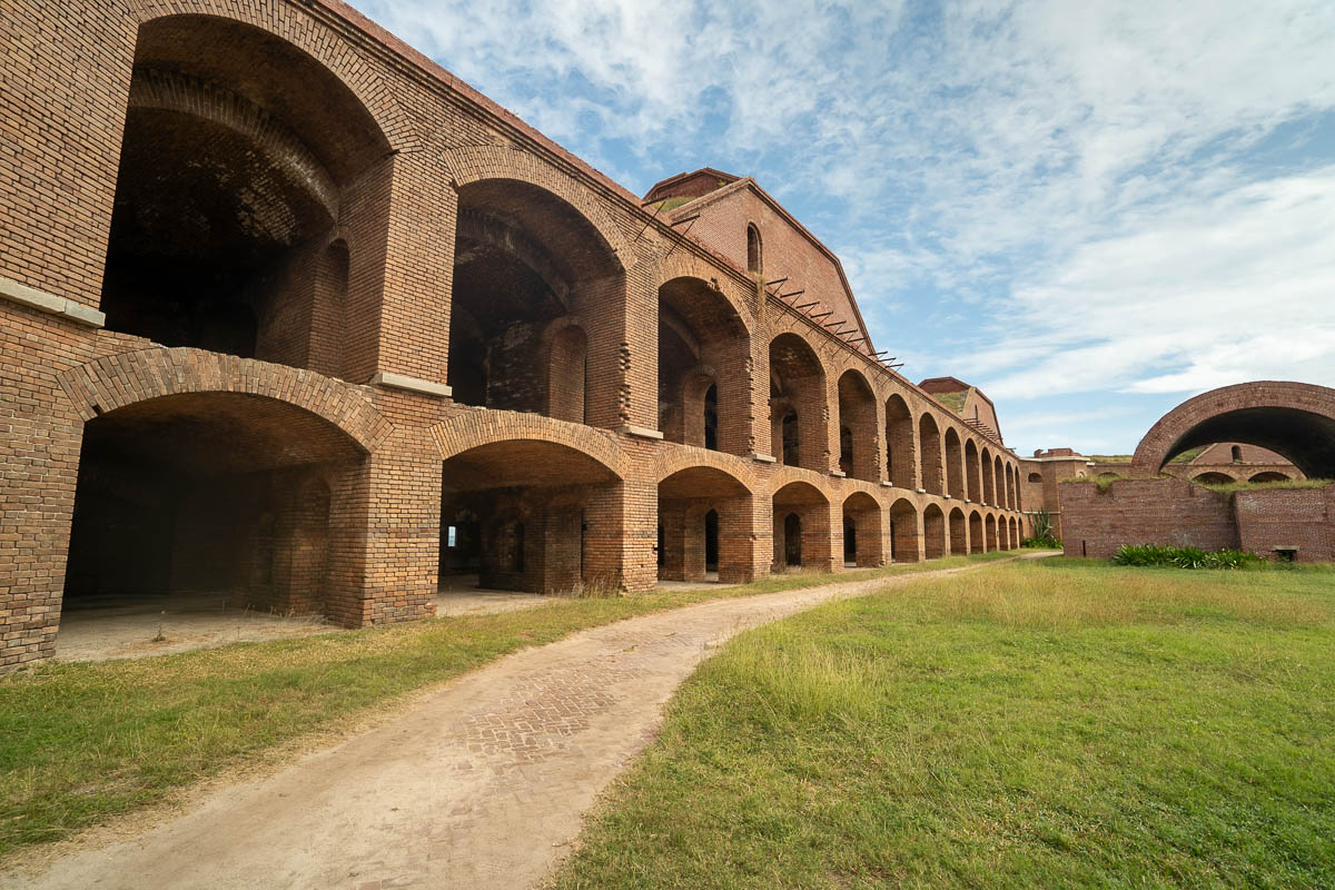 Archways at Fort Jefferson in Dry Tortugas National Park near Key West, Florida