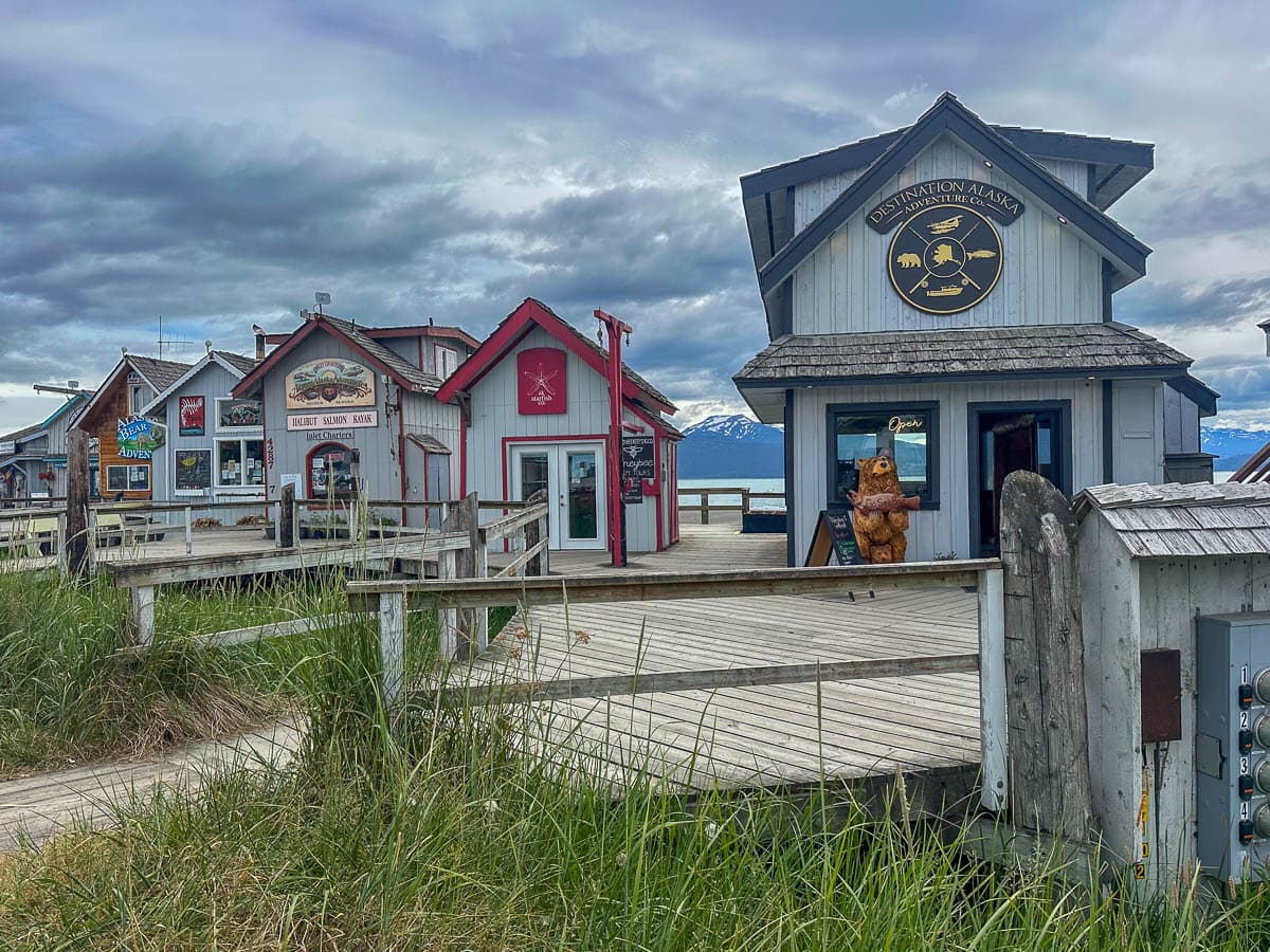 Stores along the Homer Spit, Alaska