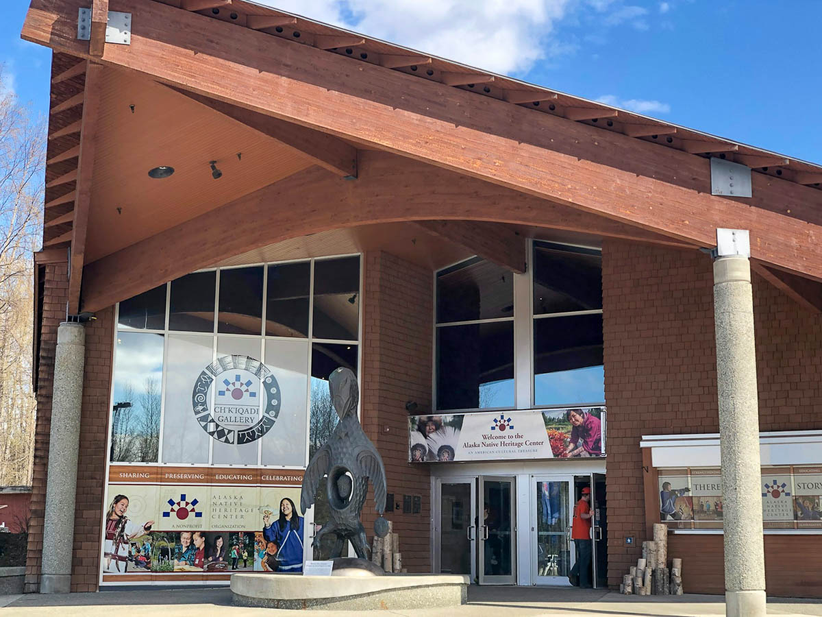 Exterior of Alaska Native Heritage Center in Anchorage, Alaska