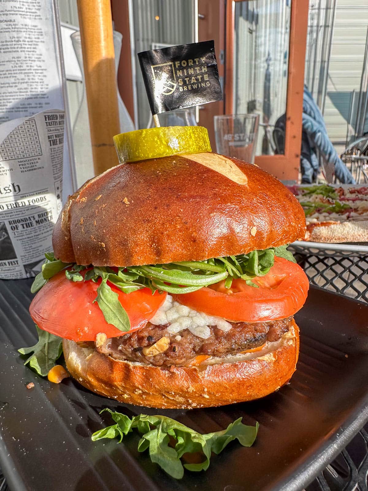 Veggie burger at Forty Ninth Brewing in Healy, Alaska