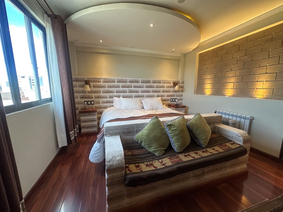 Room made of salt in Hotel de Sal Atipax in Uyuni, Bolivia